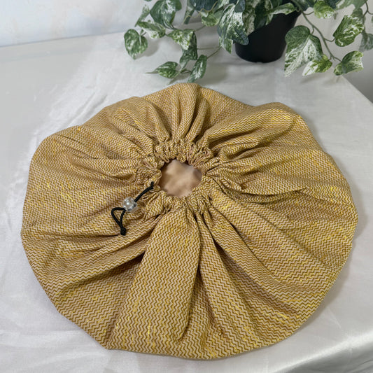 Gold Glitter Adult Adjustable Silk Bonnet